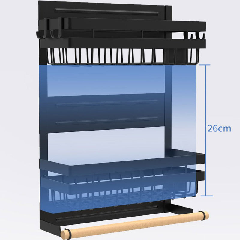 STORFEX 2 Layer Magnetic Spice Rack Refrigerator Shelf - NuSea