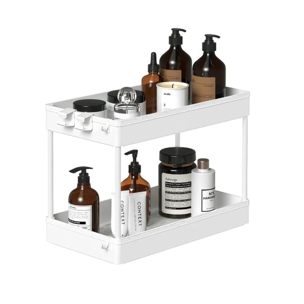 STORFEX 2 - Tier Under Sink Storage Organizer Bathroom Standing Rack - NuSea