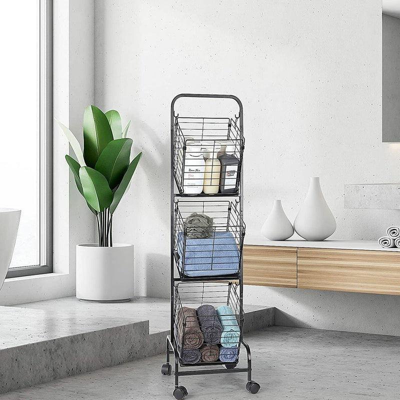 STORFEX 3 - Tier Kitchen Storage Rack Removable Vegetable Cart - NuSea