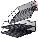 STORFEX 5 - Layer Stackable Mesh File Storage Rack with Pen Holder - NuSea