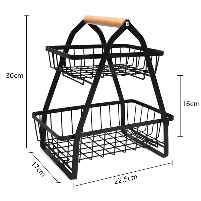 STORFEX Detachable 2 Tier Countertop Fruit Basket - NuSea