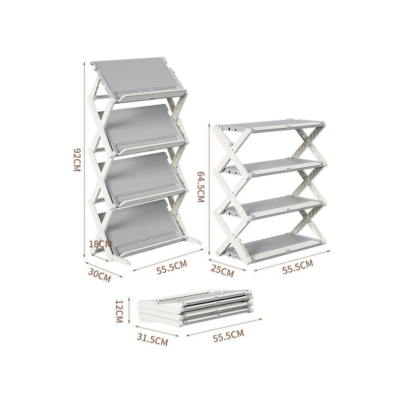 STORFEX Dual Modes Placement Folding Shoe Rack - NuSea
