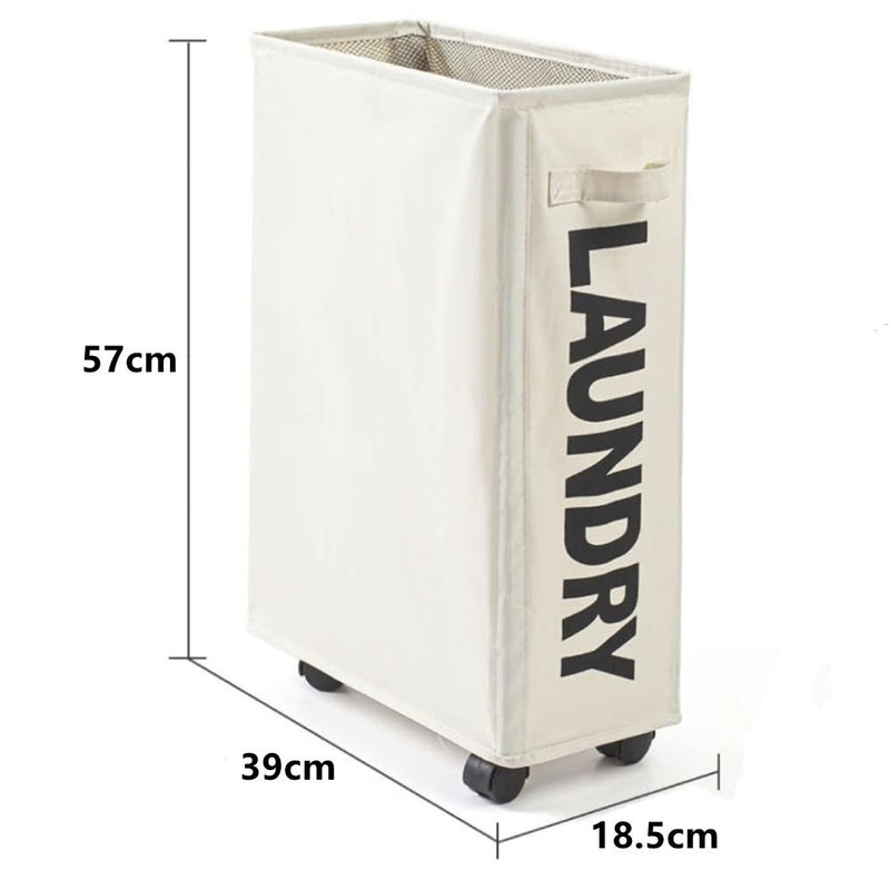 STORFEX Foldable Laundry Basket with Wheels - NuSea