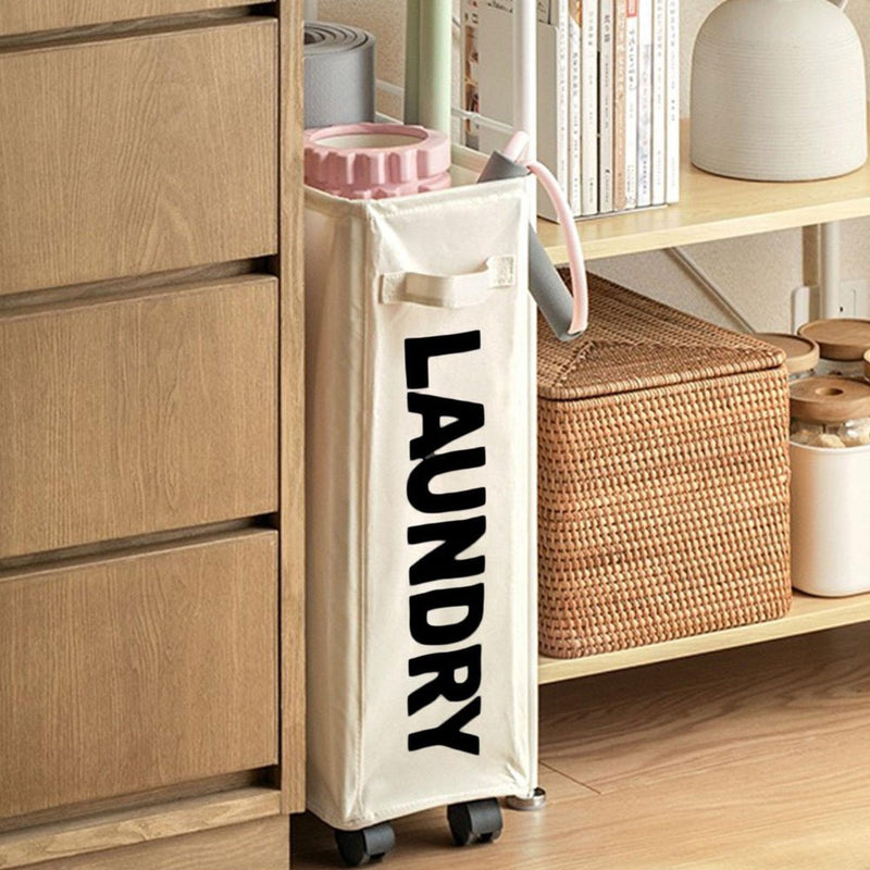 STORFEX Foldable Laundry Basket with Wheels - NuSea