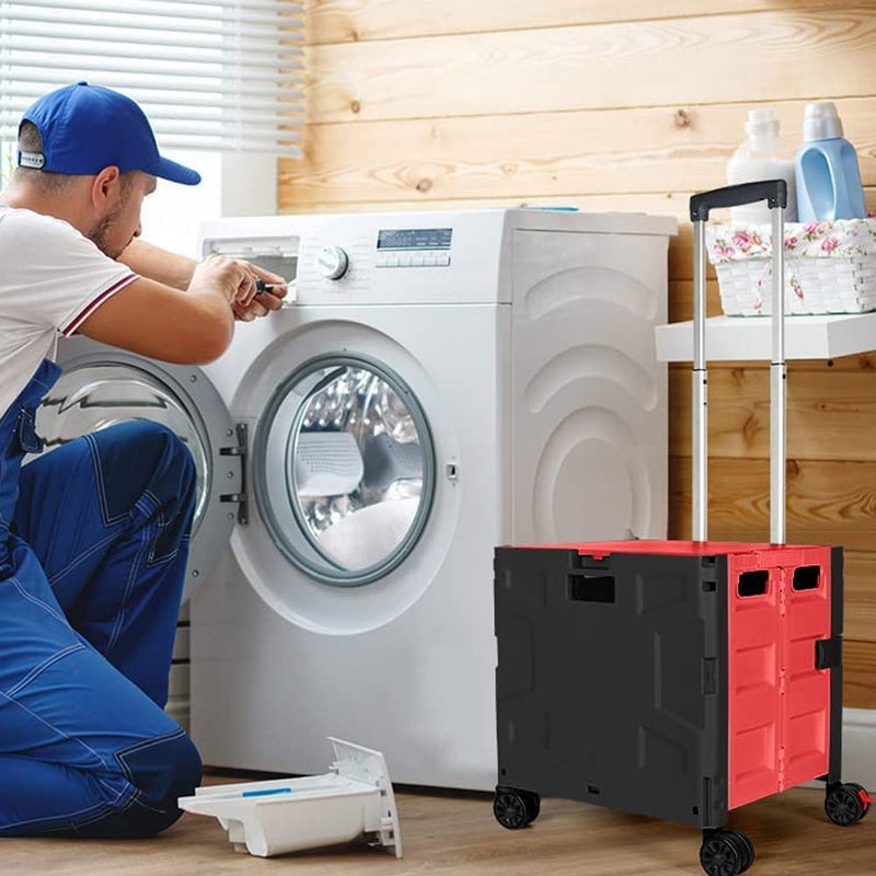 STORFEX Foldable Shopping Utility Cart with 360° Rotate Wheel - NuSea