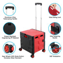STORFEX Foldable Shopping Utility Cart with 360° Rotate Wheel - NuSea