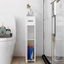 STORFEX Waterproof Bathroom Storage Corner Floor Cabinet with Doors and Shelves - NuSea