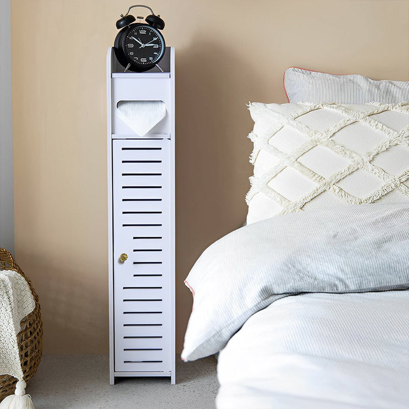 STORFEX Waterproof Bathroom Storage Corner Floor Cabinet with Doors and Shelves - NuSea