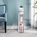 STORFEX Waterproof Bathroom Storage Corner Floor Cabinet with Doors and Shelves - NuSea