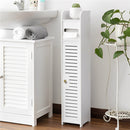 STORFEX Waterproof Bathroom Storage Corner Floor Cabinet with Doors and Shelves - NuSea