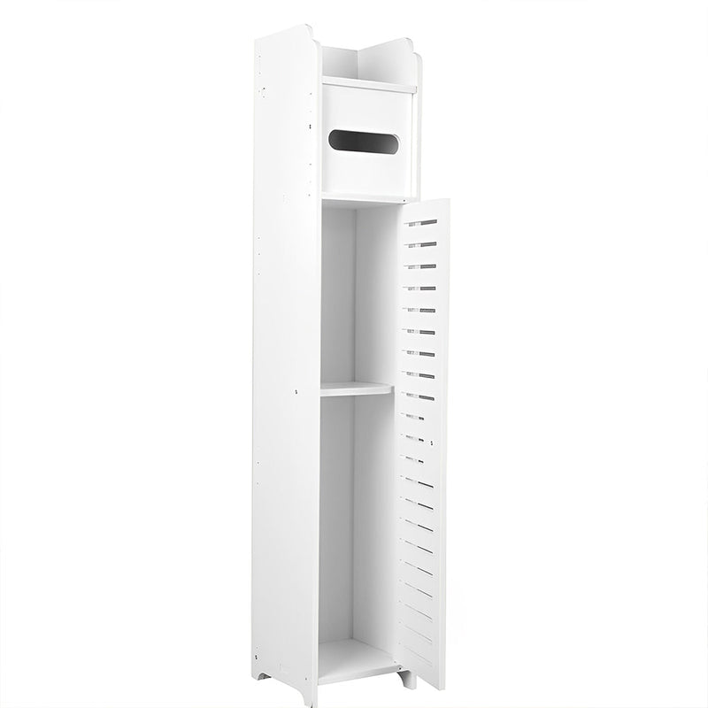 STORFEX Waterproof Bathroom Storage Corner Floor Cabinet with Doors and Shelves - NuSea