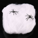STRETCHABLE SPIDER WEB Spooky Halloween Decoration + 2 Spiders Party Decor Ghost - NuSea