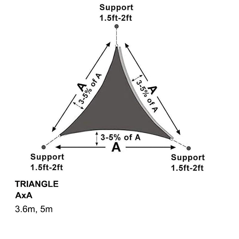 Summer UV Block Sun Shade Sail Cover for Patio Garden Sandbox - NuSea