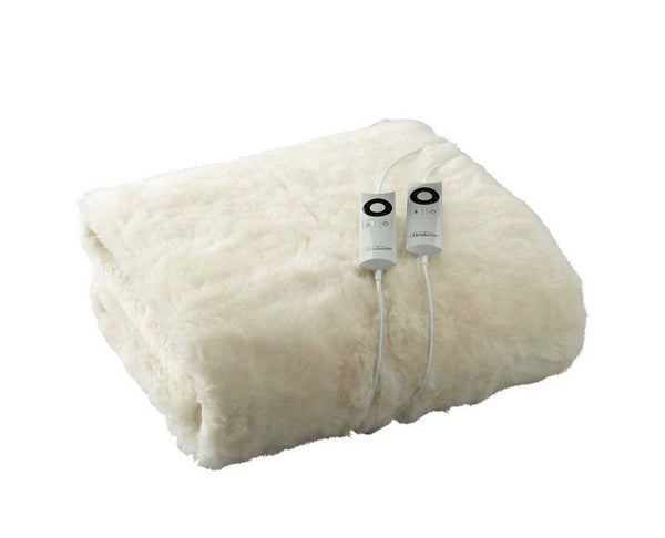 Sunbeam Sleep Perfect Super King Bed Wool Fleece Heated Blanket - NuSea