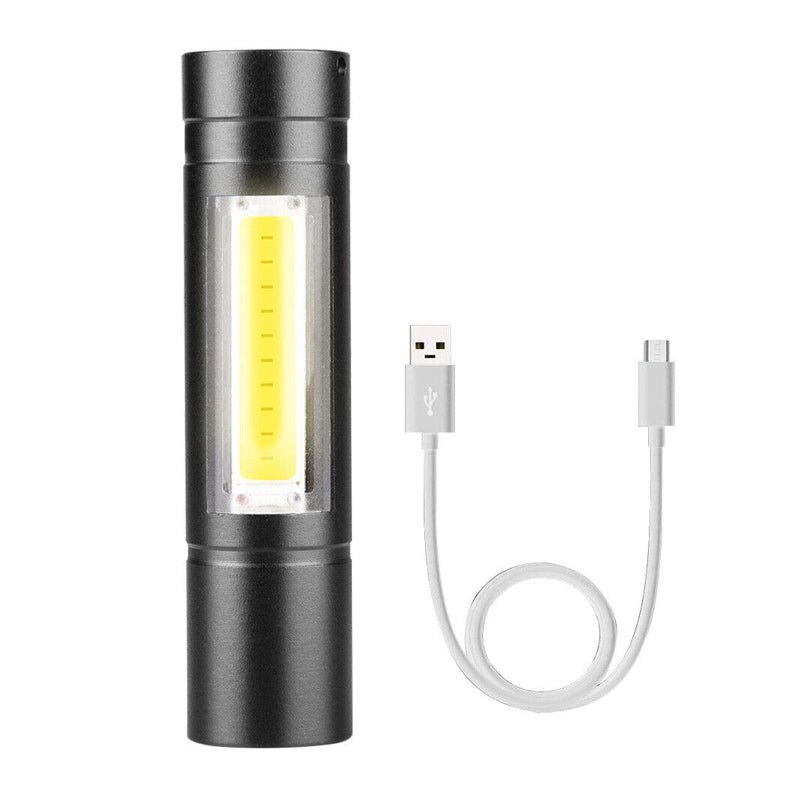 Super Bright Camping Torch Lamp COB Mini LED Flashlight USB Charging - NuSea