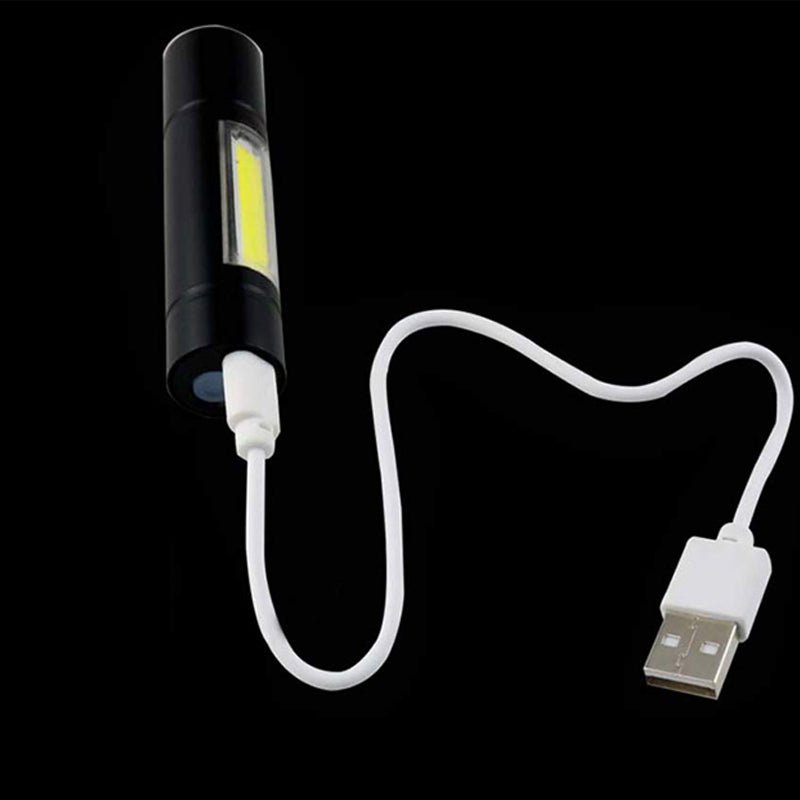 Super Bright Camping Torch Lamp COB Mini LED Flashlight USB Charging - NuSea