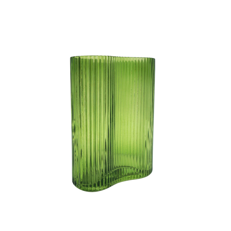 Suzhou Curved Vase Small Green - NuSea