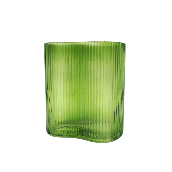 Suzhou Curved Vase Small Green - NuSea