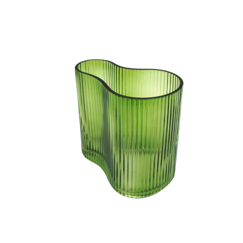 Suzhou Curved Vase Small Green - NuSea