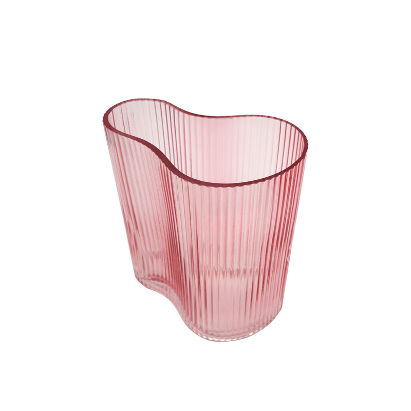 Suzhou Curved Vase Small Pink - NuSea