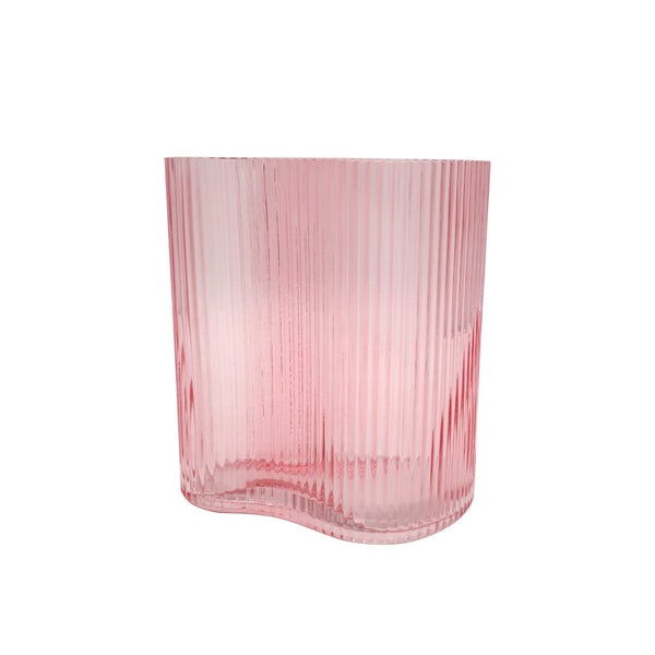 Suzhou Curved Vase Small Pink - NuSea