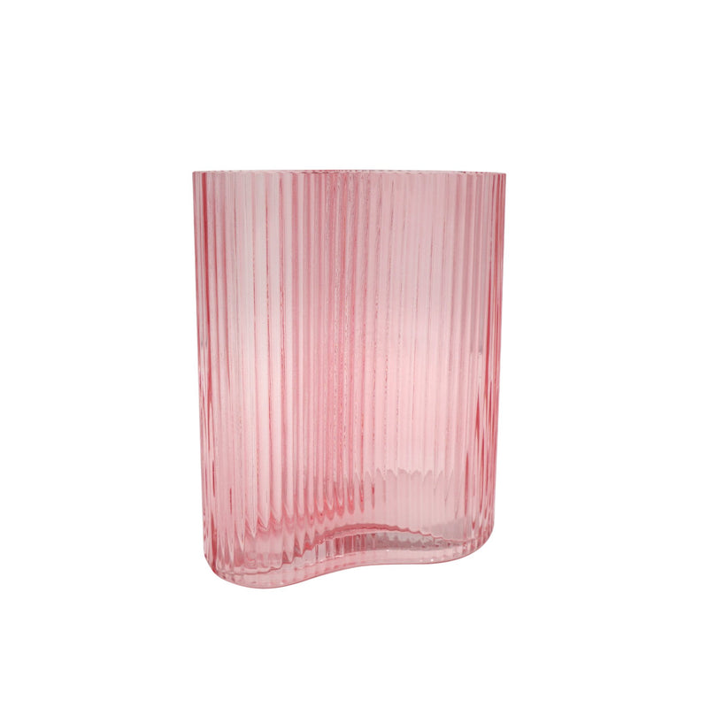 Suzhou Curved Vase Small Pink - NuSea