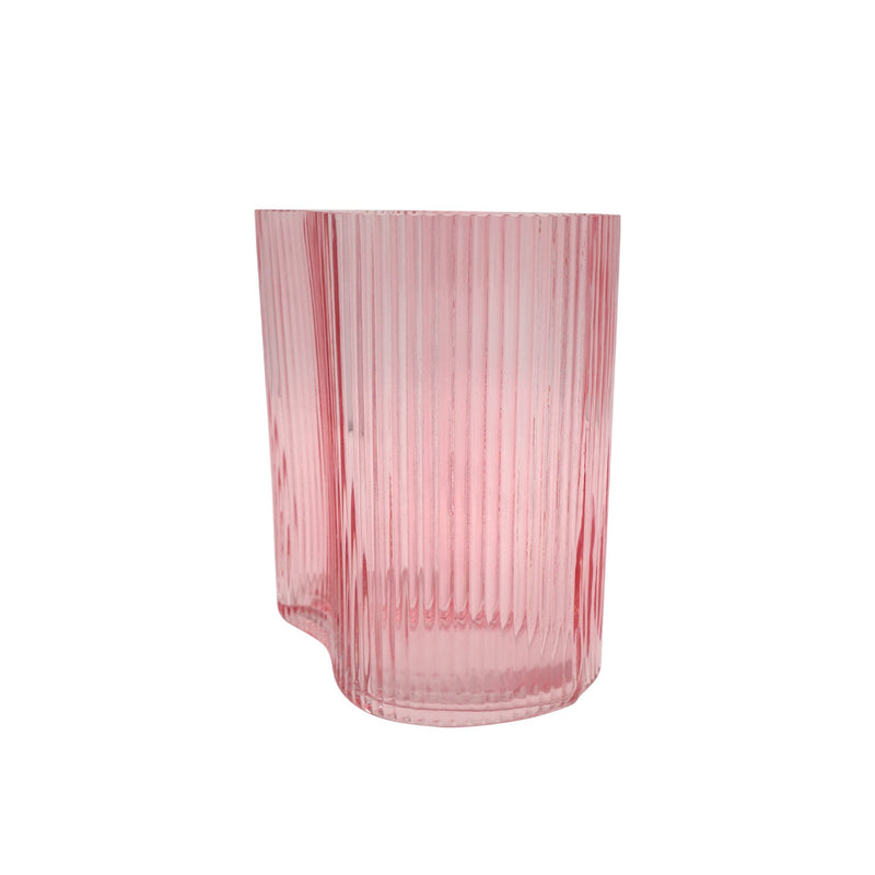 Suzhou Curved Vase Small Pink - NuSea