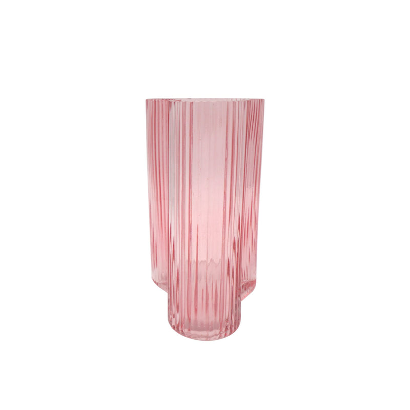 Suzhou Curved Vase Small Pink - NuSea