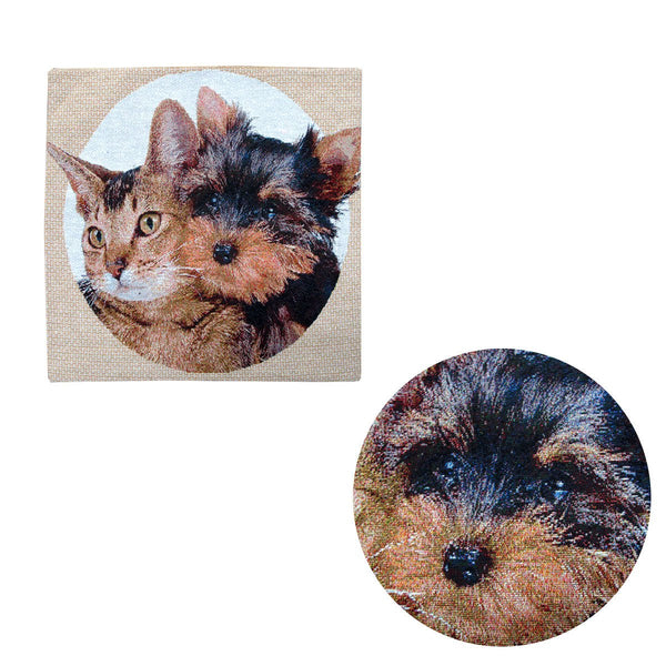 Tapestry Pet Cat Dog Square Cushion Cover Design 1 - NuSea