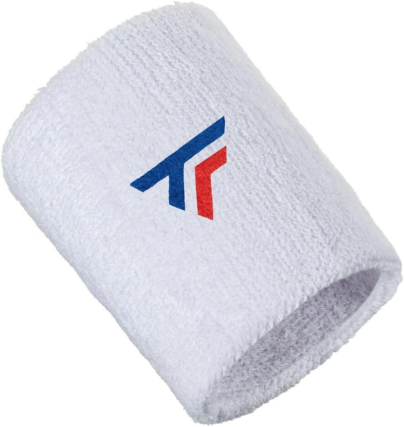 Tecnifibre Tennis XL Wristband Wrist Bands Sweatband Sport Squash Cotton - White - NuSea