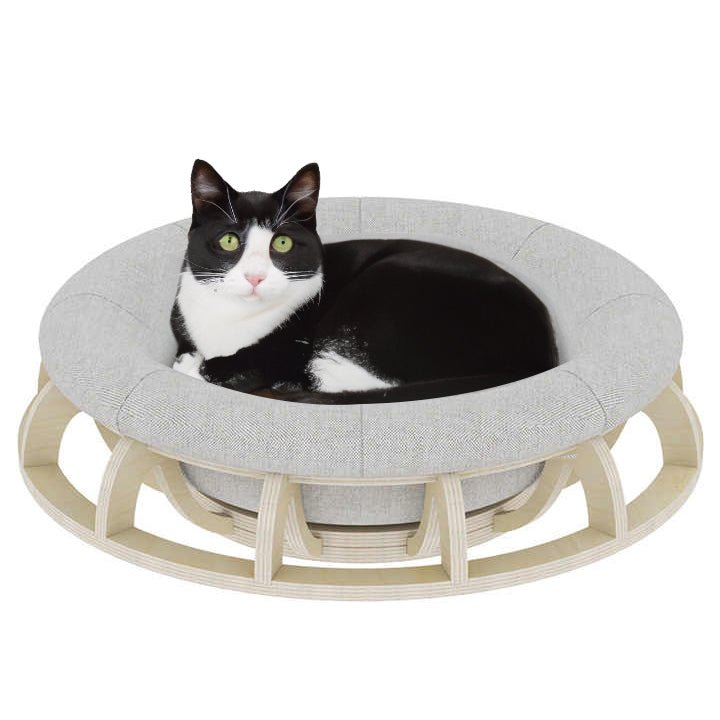 Timber Gyro Cat Nest Bed - NuSea