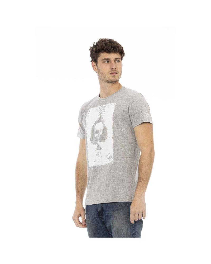 Trussardi Action Men's Elevate Casual Chic with Sleek Gray Tee - XL - NuSea