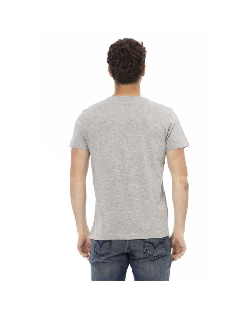 Trussardi Action Men's Elevate Casual Chic with Sleek Gray Tee - XL - NuSea