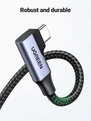 UGREEN 20299 Right Angle USB - C Fast Charging Cable 5Gbps 1M - NuSea