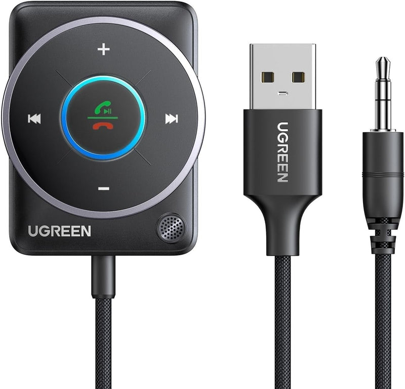 UGREEN 35002 Bluetooth 5.4 Aux Car Adapter (Enhanced Connection & Noise Cancellation) - NuSea