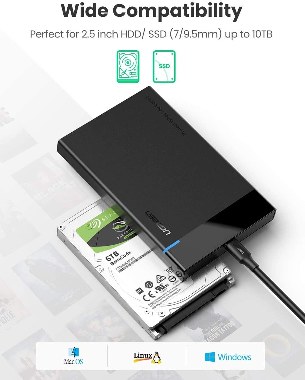 UGREEN USB - C 2.5 - inch Hard Drive Box 50743 - NuSea