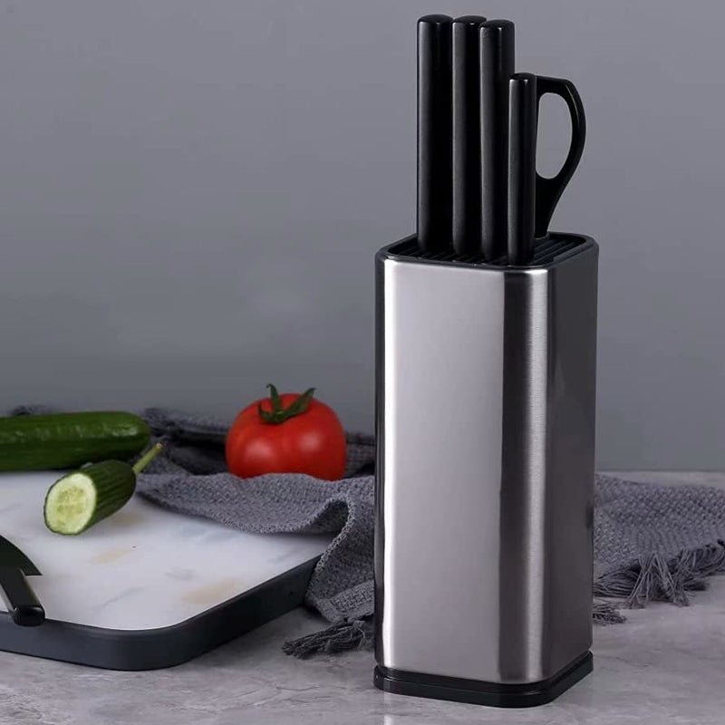 Universal Knife Block Kitchen Stainless Steel Knives Storage Stand - NuSea