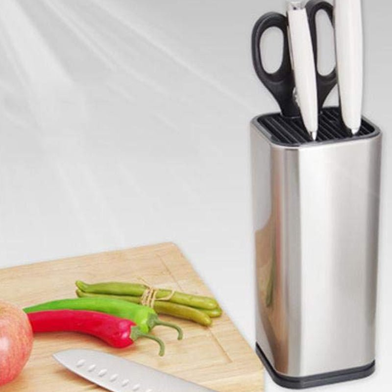 Universal Knife Block Kitchen Stainless Steel Knives Storage Stand - NuSea