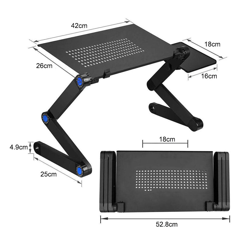 Universal Table Laptop Cooling Stand with Foldable Mouse Pad Holder - NuSea