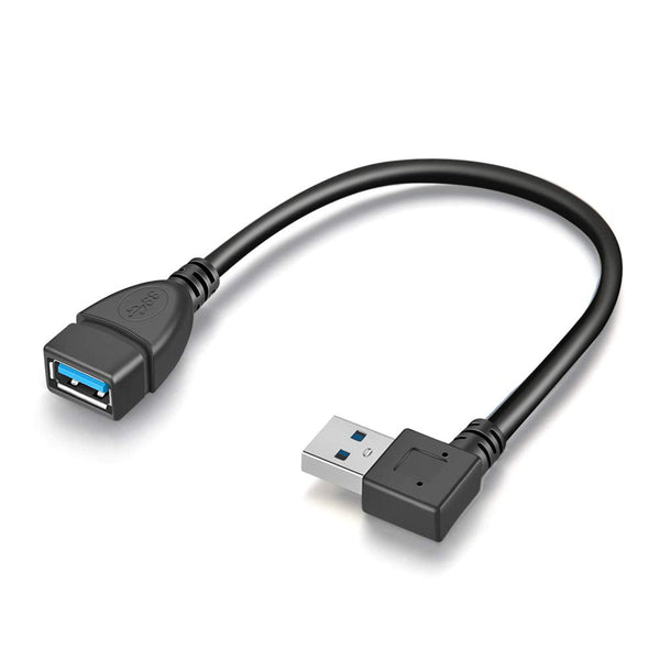 USB 3.0 Angle Male to Female Extension Cable Convertor Adapter Extender Cord Right Angle - NuSea