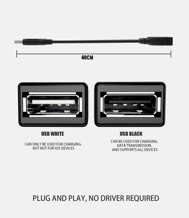 USB Splitter 1 Male to 2 Female USB Extension Cable Connectors USB 2.0 Male to Dual USB Female Splitter - NuSea