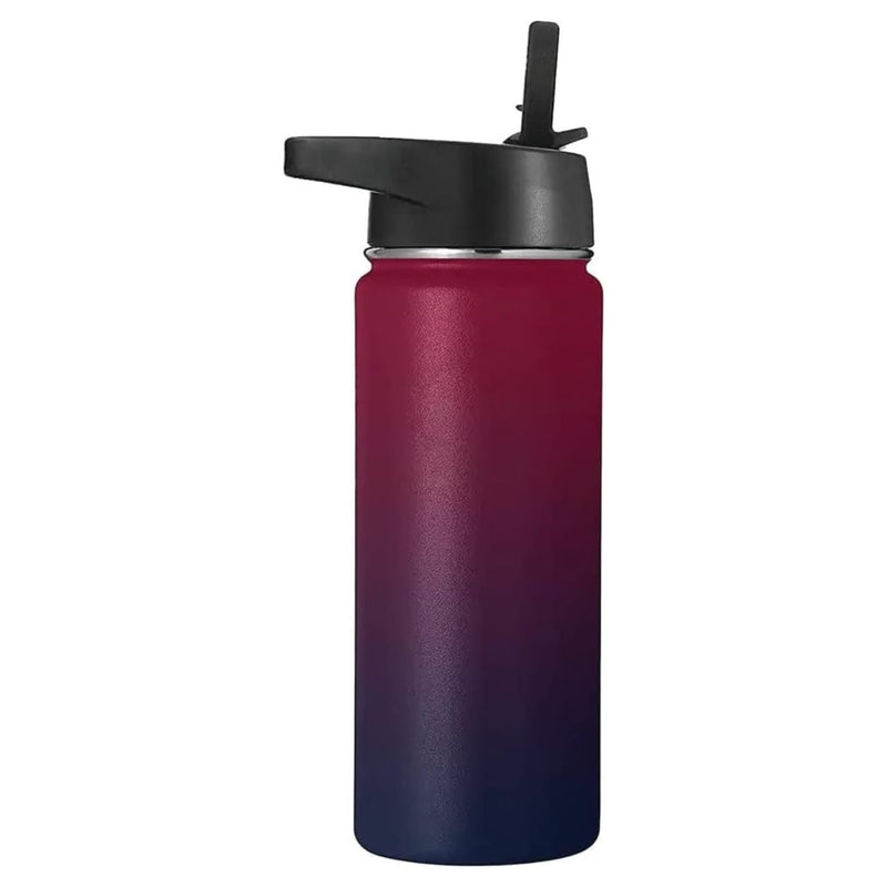 Verpeak 40oz Vacuum Insulated Water Bottle 3 Lids Straw Red Purple - NuSea