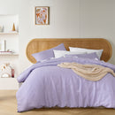 Vintage Design Homewares Lilac French Linen Quilt Cover Set King - NuSea