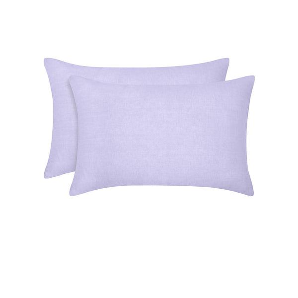 Vintage Design Homewares Pair of Lilac French Linen Standard Pillowcases 48 x 73cm - NuSea