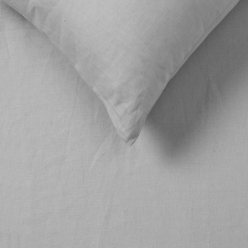 Vintage Design Homewares Silver 100% Hemp Quilt Cover Set King - NuSea