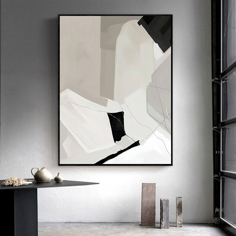 Wall Art 40cmx60cm Modern Abstract 2 Sets Black Frame Canvas - NuSea