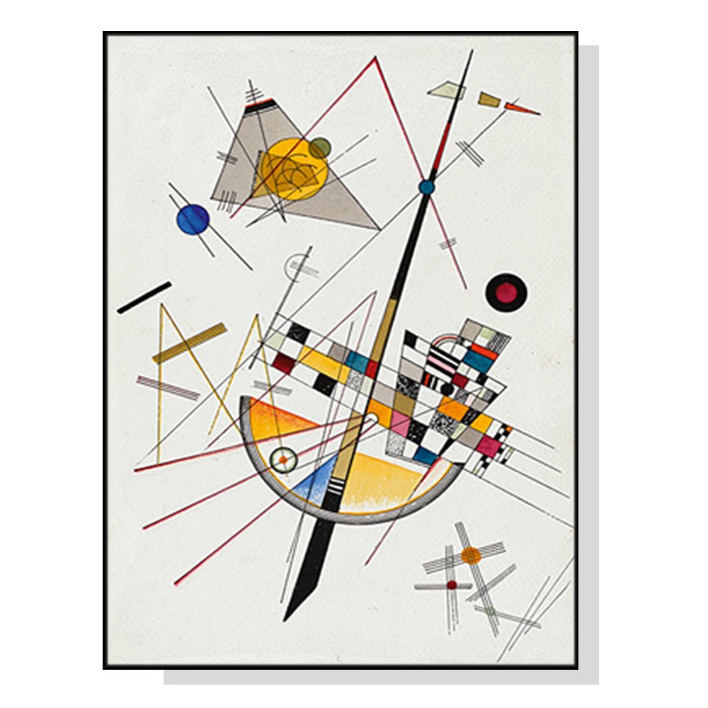 Wall Art 50cmx70cm Delicate Tension By Wassily Kandinsky Black Frame Canvas - NuSea