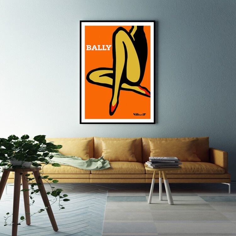 Wall Art 50cmx70cm Orange Legs Black Frame Canvas - NuSea