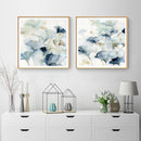 Wall Art 60cmx60cm Gingko Leaves By Carol Robinson 2 Sets Gold Frame Canvas - NuSea