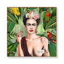 Wall Art 60cmx60cm Self Portrait by Frida Kahlo Wood Frame Canvas - NuSea